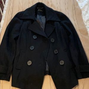 Black Wool Peacoat